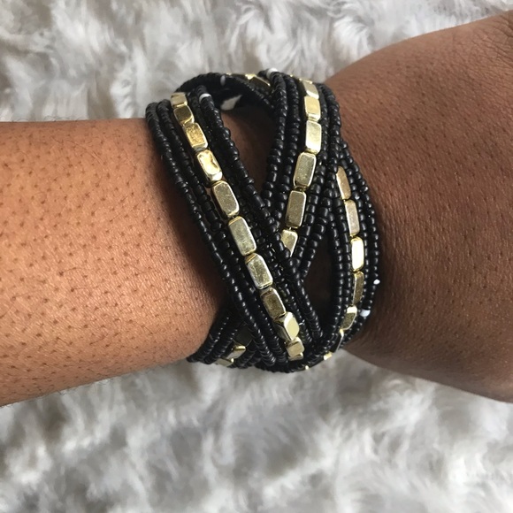 Hot Topic Jewelry - #ShopMyCloset rocker bad ass black n gold bracelet